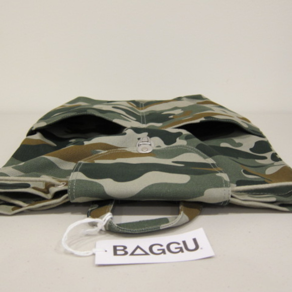 Women Backpack Baggu Camouflage Cotton Canvas Hands-Free Play Work Travel Bag - Picture 8 of 8